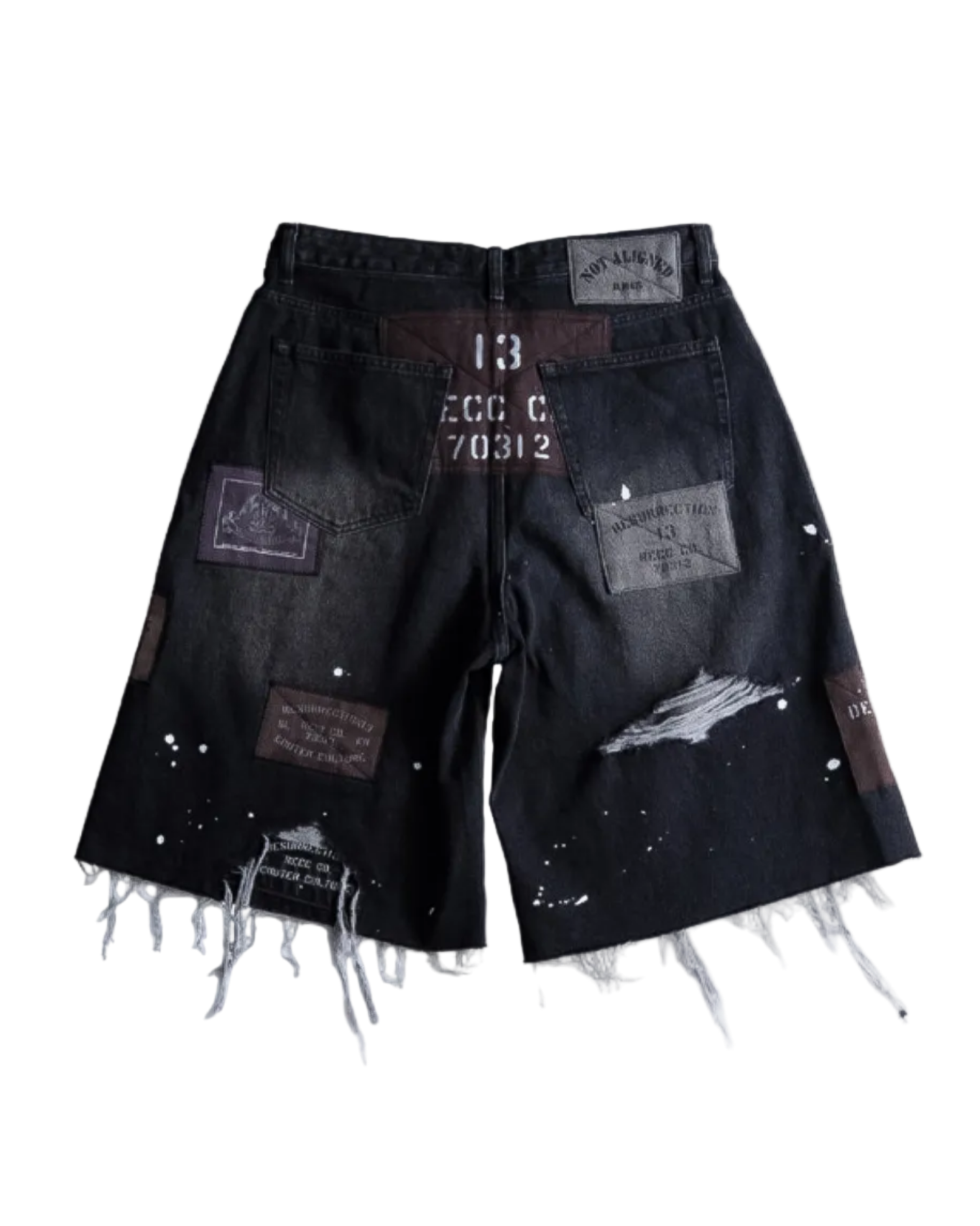 Salvaged denim shorts