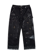 Painted detail double knee pants