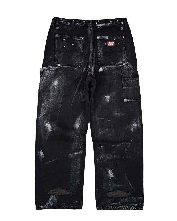 Painted detail double knee pants