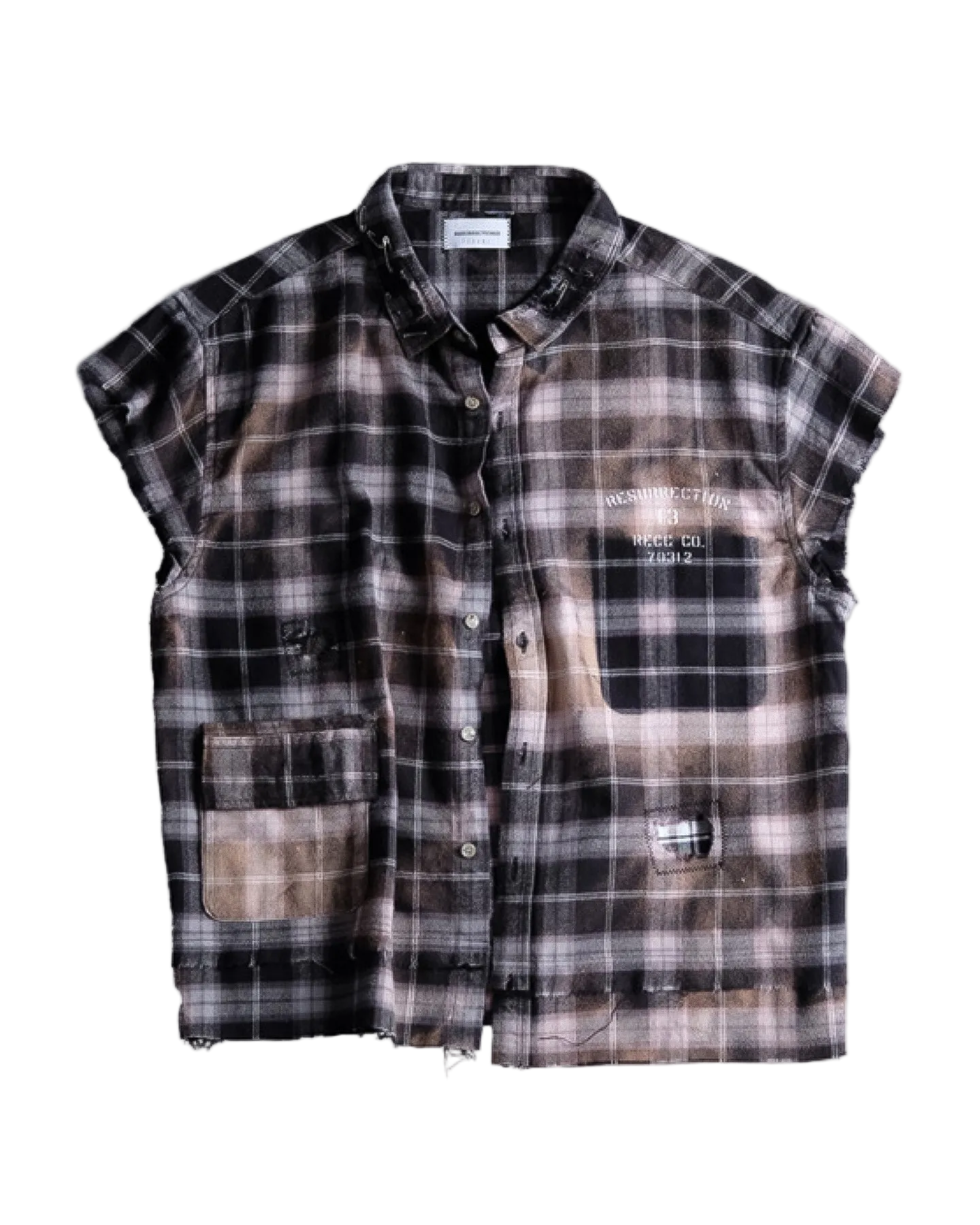 Salvaged plaid shirt