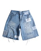 Salvaged denim shorts